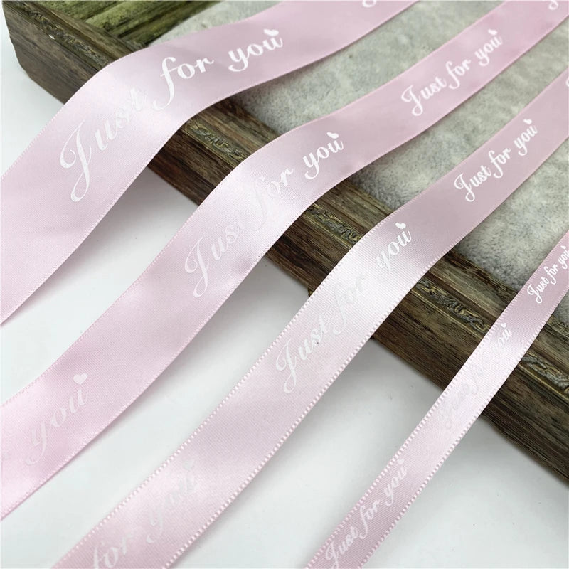 5yards 10/20/25/38mm ruban en Polyester imprimé juste pour vous ruban pour emballage cadeau romantique