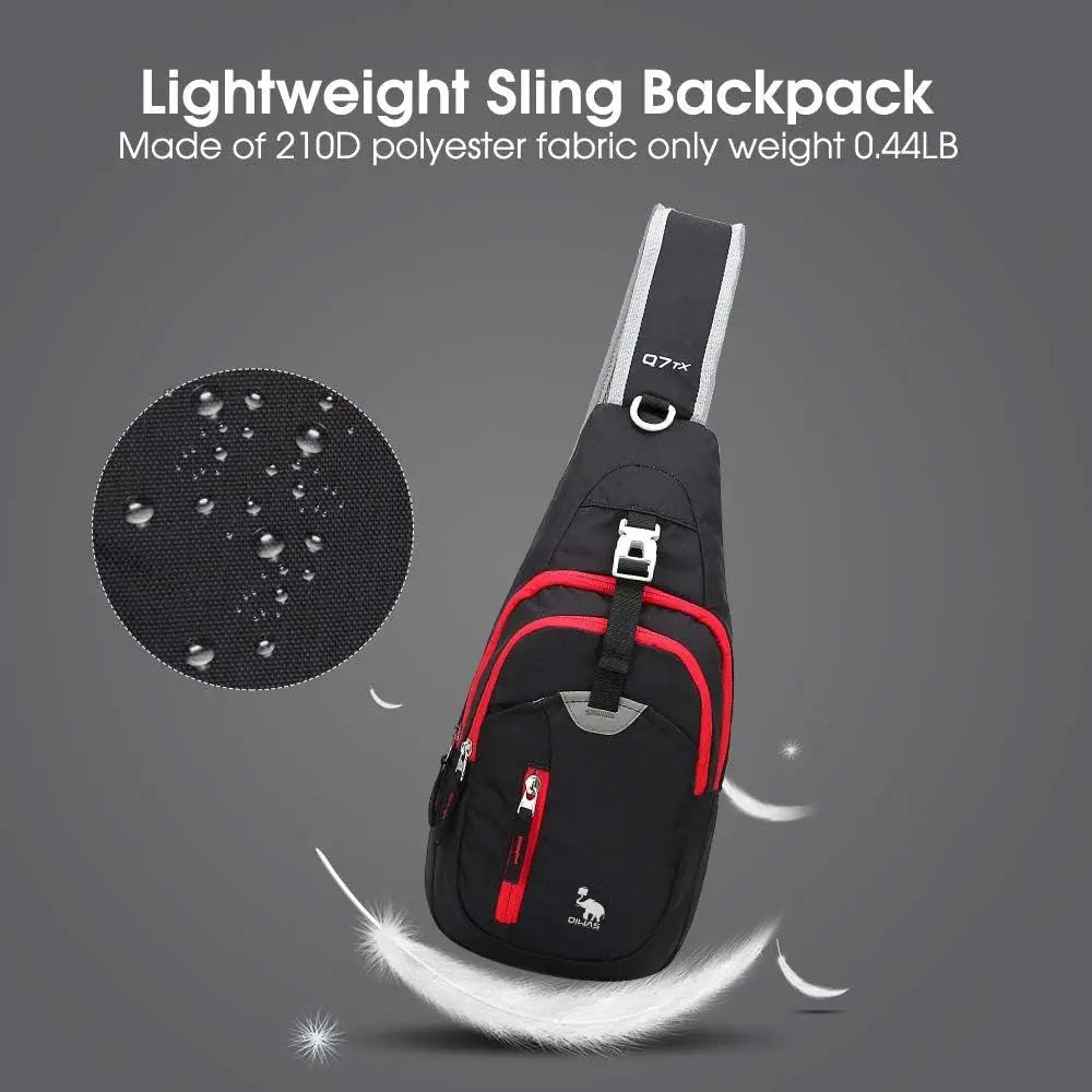 OIWAS décontracté bandoulière poitrine sac fronde épaule hommes sac une sangle léger hommes sacs pochette sac à dos pour hommes voyage Sport