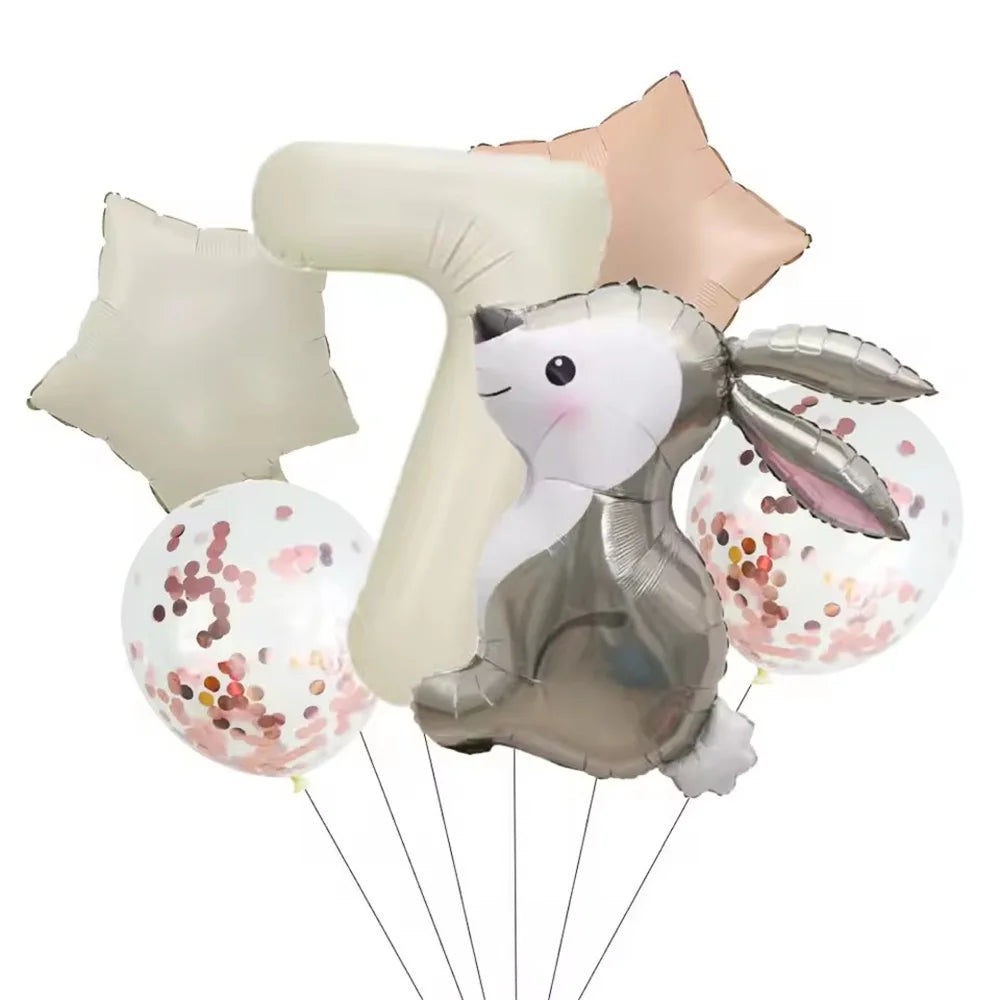 Ballon lapin de pâques, 6 pièces, 32 pouces