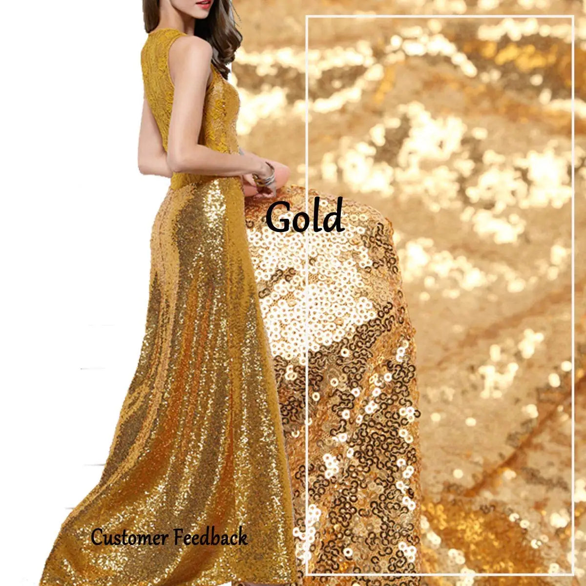 Tissu à paillettes brodées scintillantes, 1 mètre, tissu scintillant or argent pour la fabrication de tissus, couvertures de Table pour événements de fête, décor