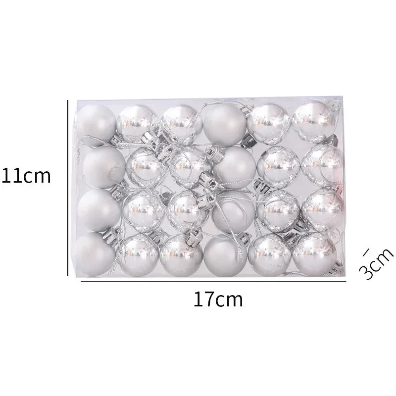 Décorations d'arbre de Noël -24 pièces par boîte