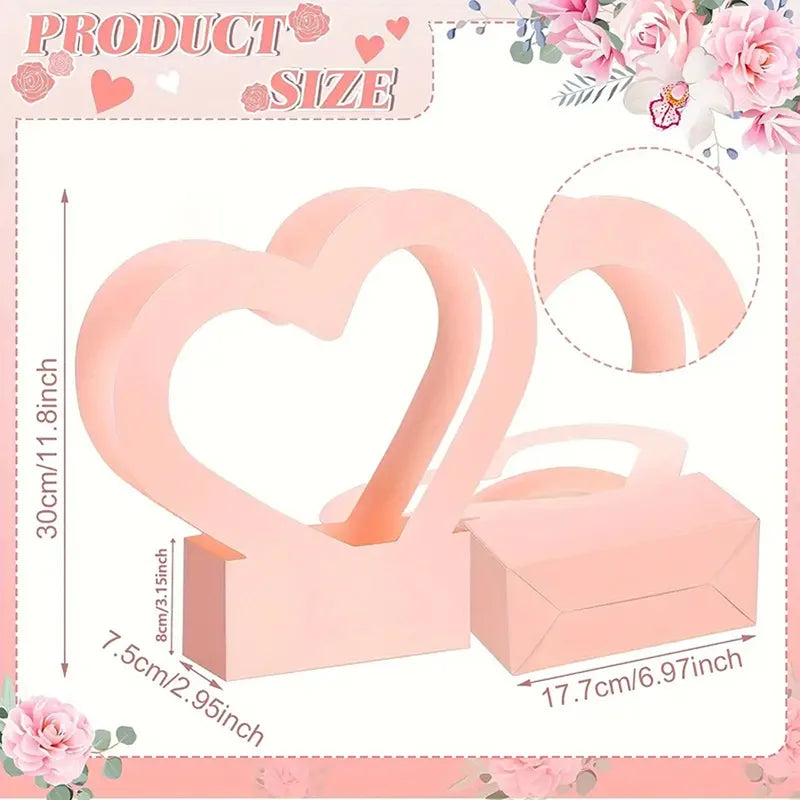 Coffret cadeau d'amour 5 pièces, boîte à fleurs d'amour portable pour la saint-valentin