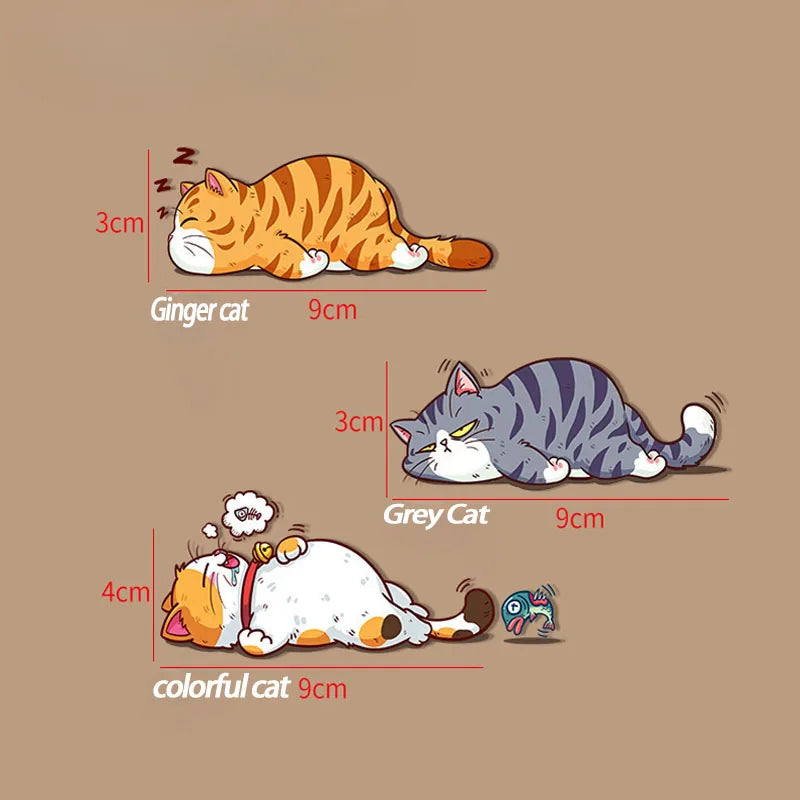 Autocollant de voiture drôle de trois chats, autocollants de style d'animaux de compagnie d'escalade, décoration de carrosserie de voiture, décalcomanies créatives, accessoires de décoration automobile