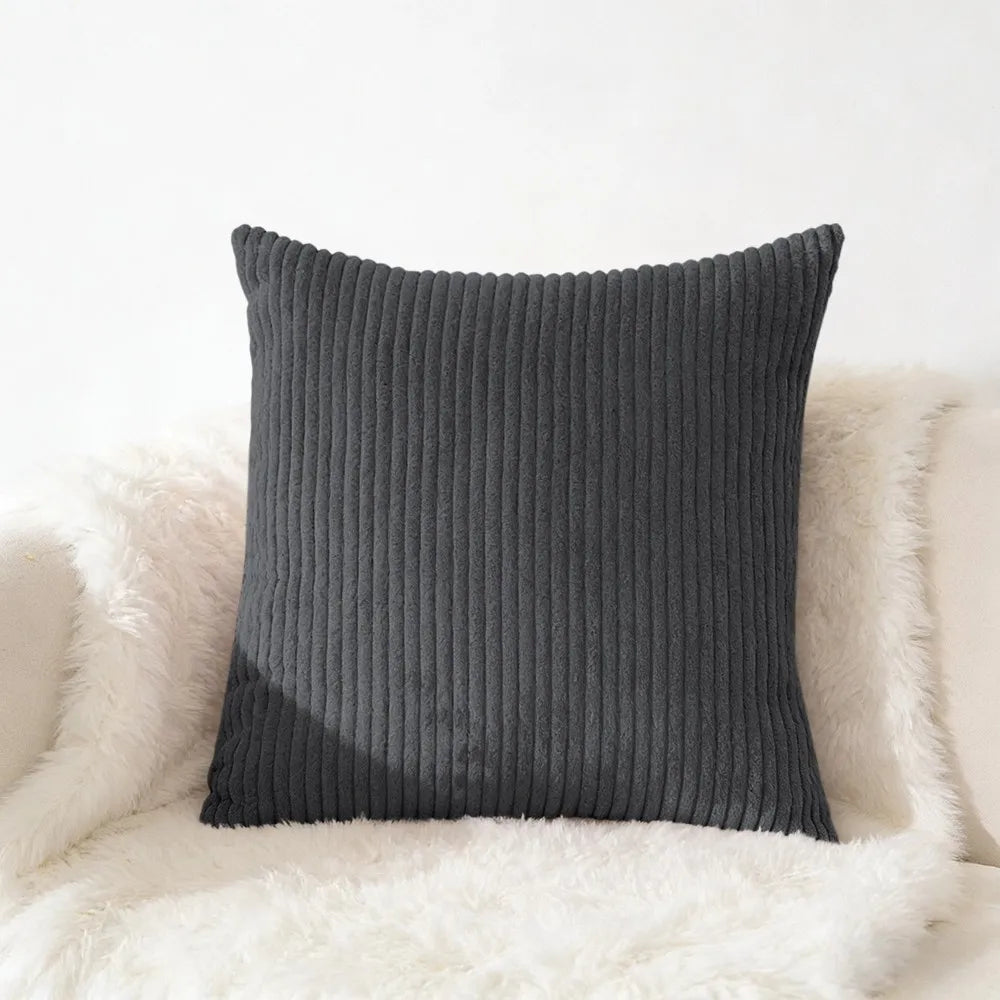 Housse de coussin en velours côtelé, grande taille 70x70 65x65