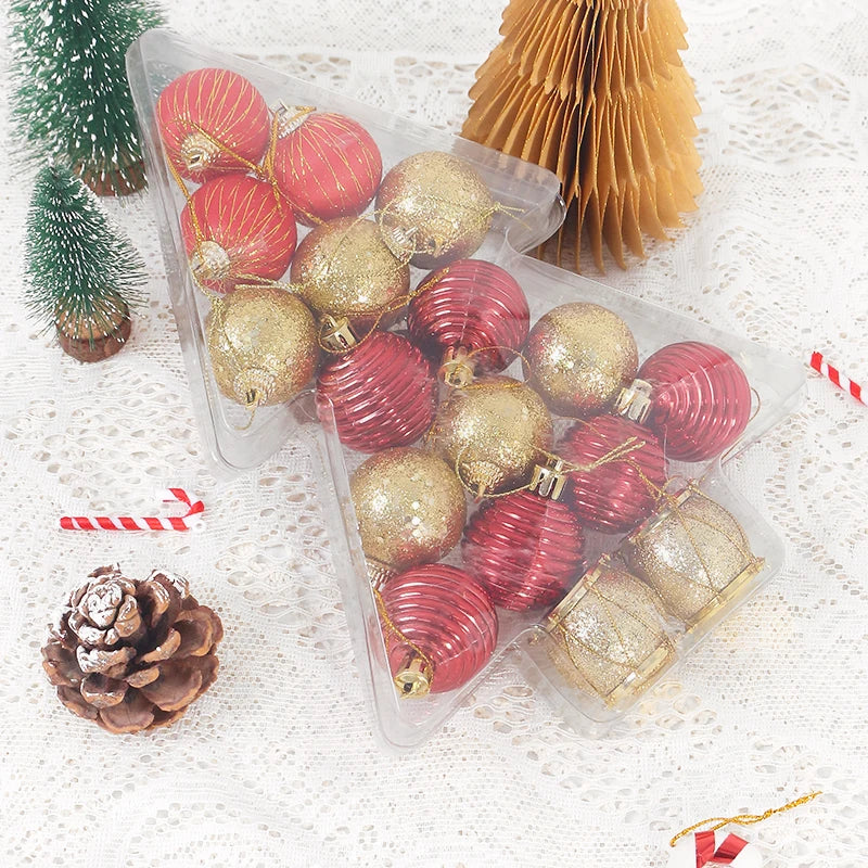 Boules de Noël de 4cm, 17 pièces, décorations d'arbre de Noël