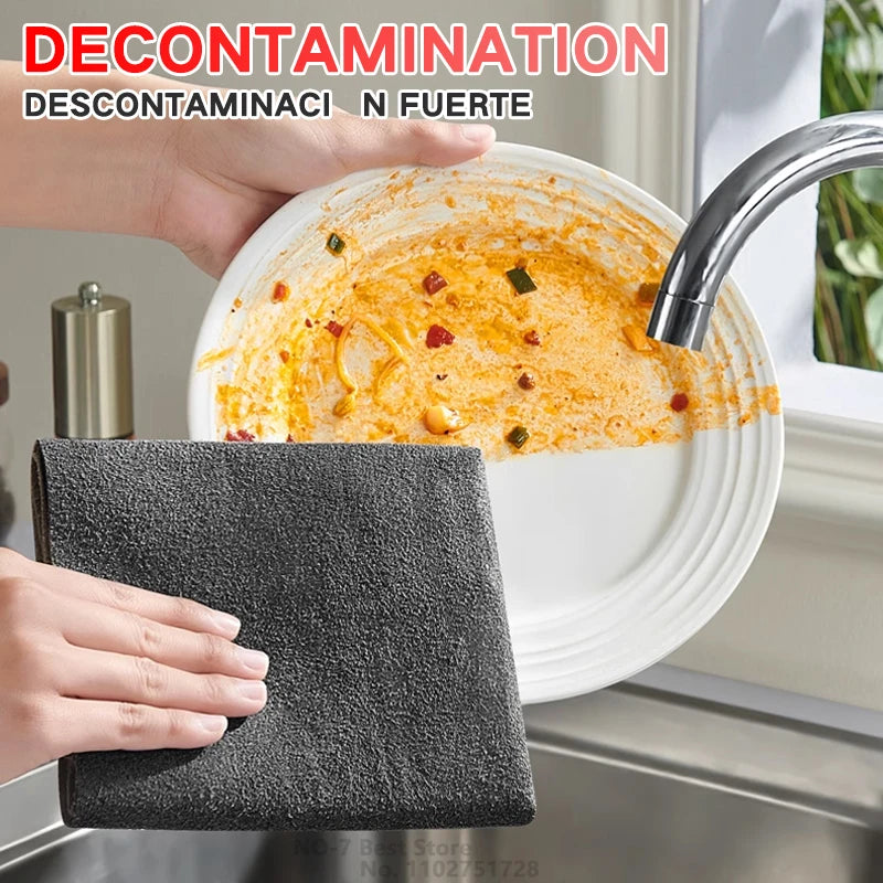 Chiffon de nettoyage magique en microfibre épaissie, solution universelle pour vitres, miroirs et surfaces sensibles