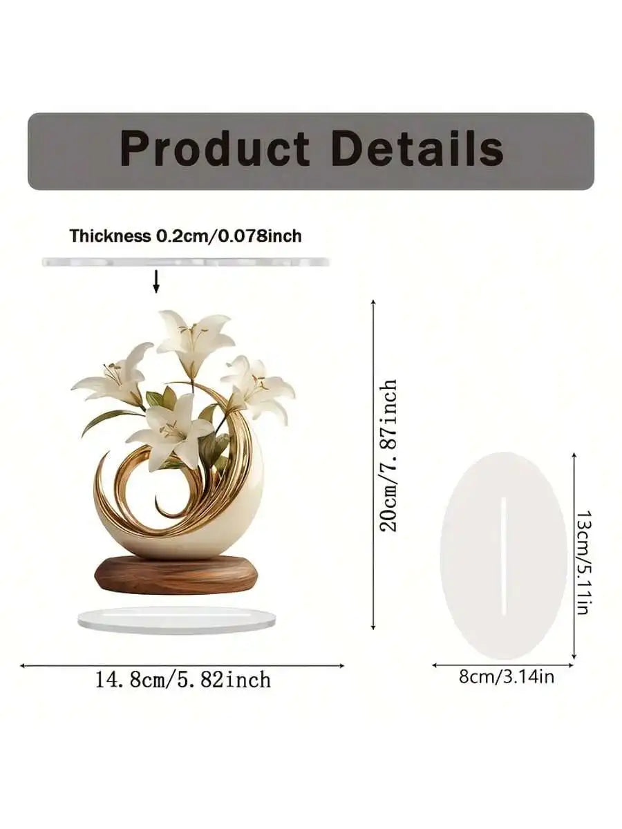 1 décoration de bureau de lys