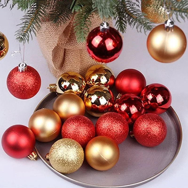 Boules de Noël pour arbre de Noël, 24 pièces, 4cm