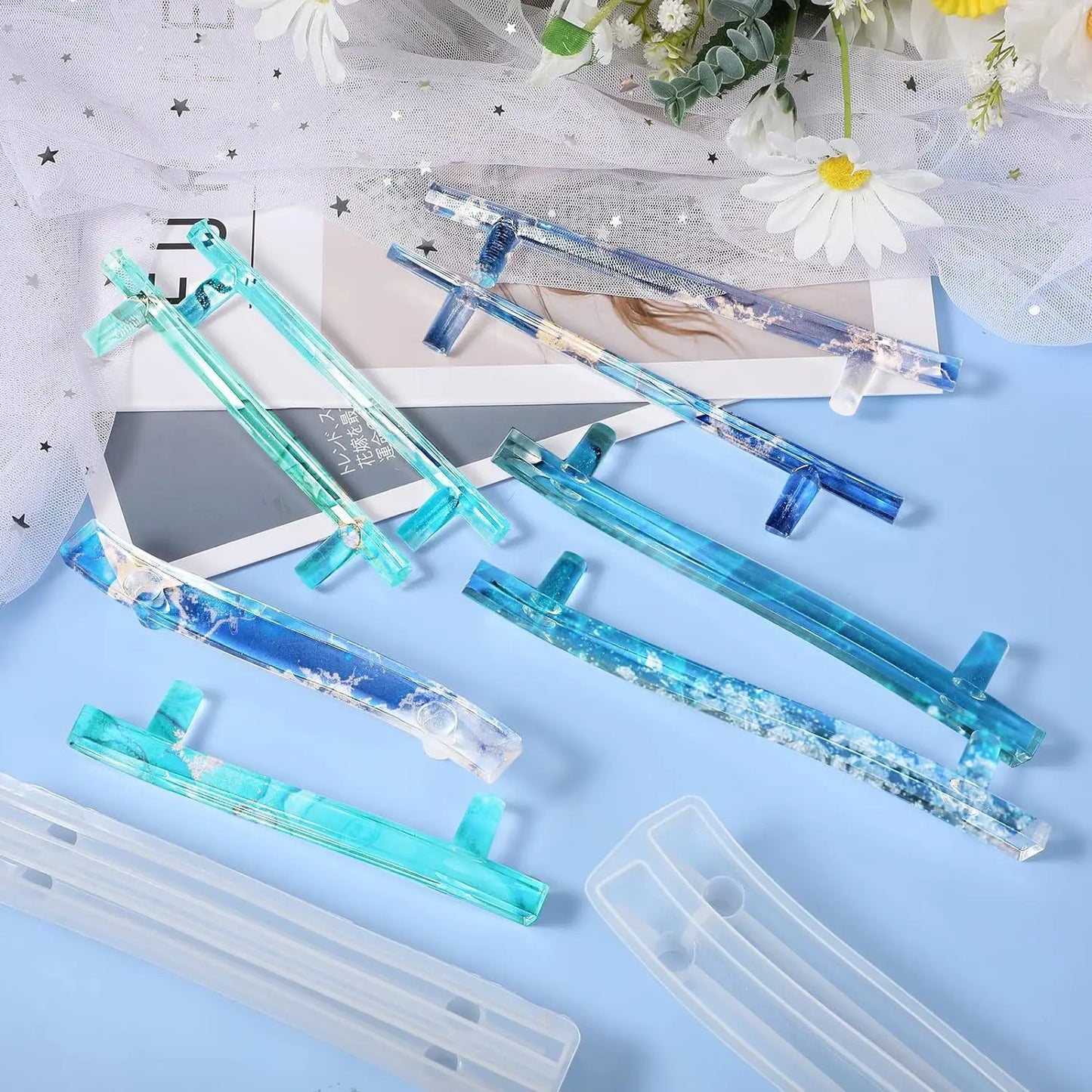 Plateau en résine époxy, moule en Silicone, grand rectangle, assiette à thé, dessous de verre, moule en résine pour la décoration de la maison, fabrication artisanale, fournitures d'art