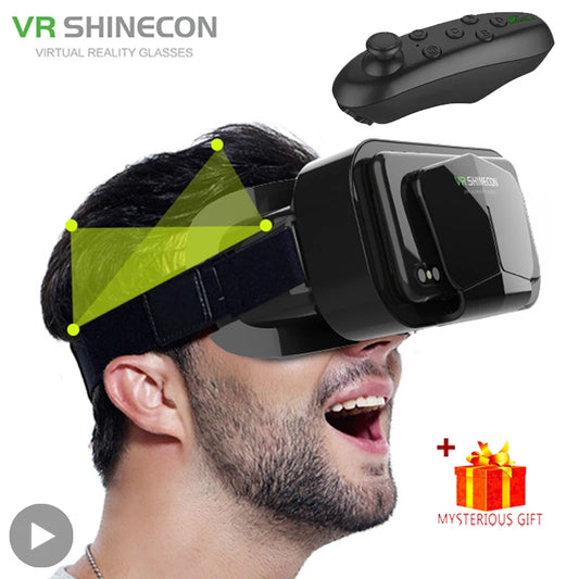 Lunettes VR de réalité virtuelle 3D, pour téléphone portable, Smartphones, casque de jeu de 7 pouces, avec lunettes Viar réelles, lentilles pour appareil portable