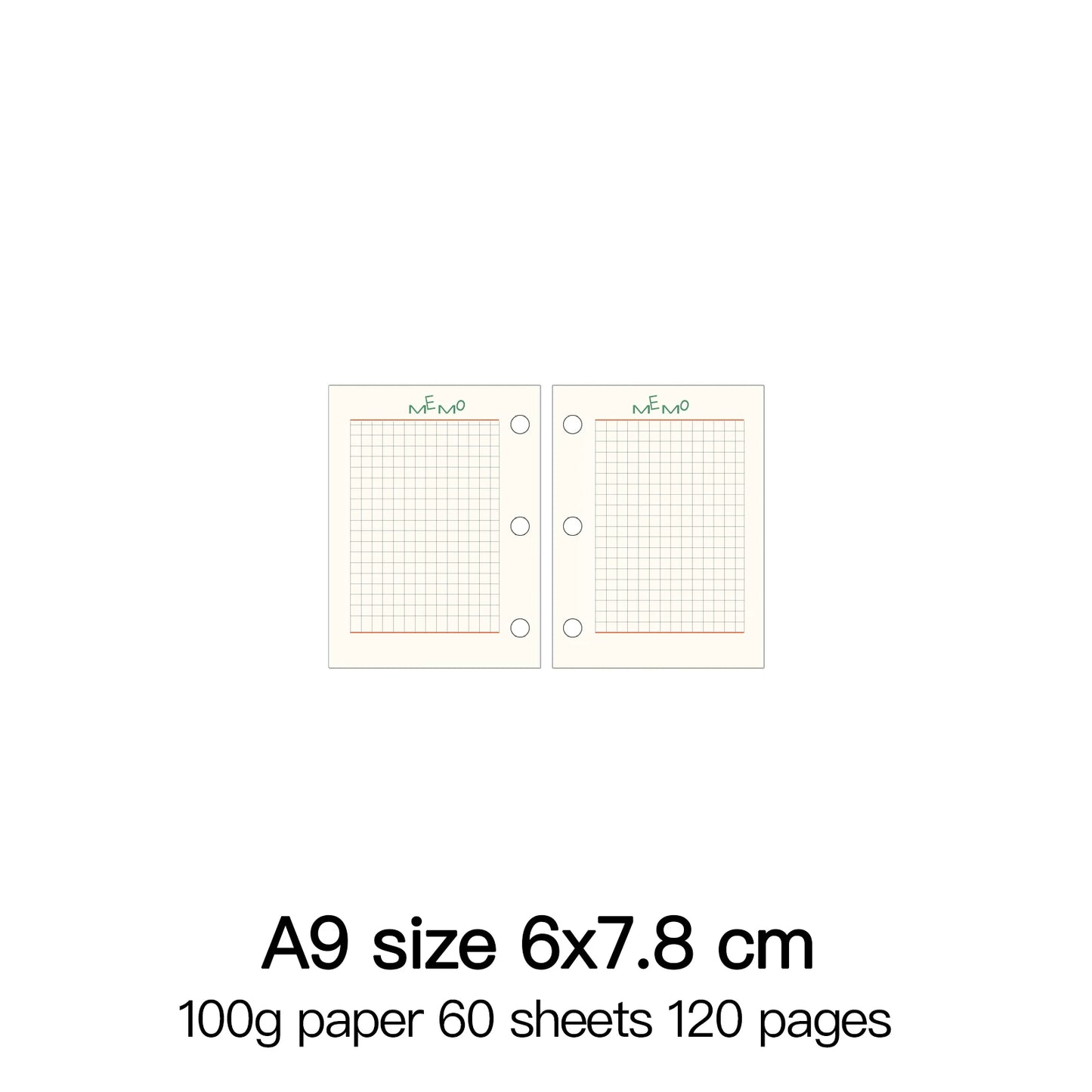 Classeur à anneaux de haute qualité, carnet de notes personnel A5, A6, A7, A8, recharges, feuilles mobiles, spirale, agenda, planificateur, noyau interne, papier 100g