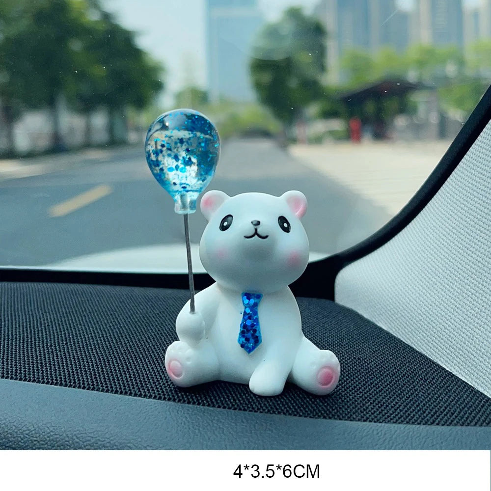 Ballon, animaux, créatif en résine, Animal Panda, décoration de voiture, ours, affichage d'ordinateur de maison, décoration de gâteau, cadeau de saint valentin