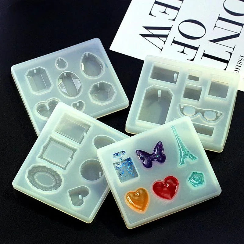 Boucles d'oreilles en cristal, moule en Silicone époxy pour bijoux, boucles d'oreilles, pendentif, fabrication de Style marin, moules en résine époxy UV, artisanat, outil de bricolage