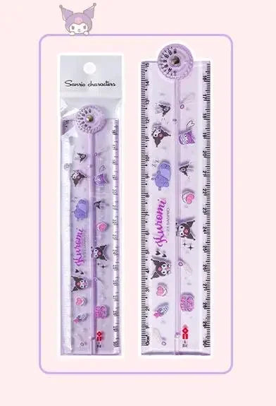Sanrio Kuromi Image règle pliante rotative 30 cm règles de dessin animé Kawaii pour étudiant école papeterie enseignant récompenses en classe