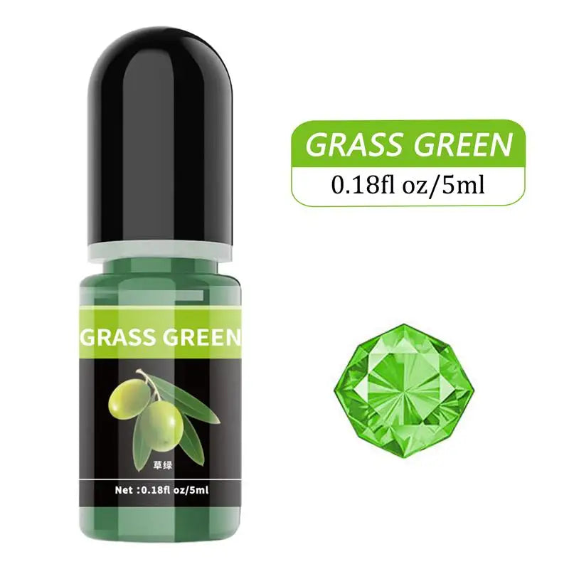 Pigment de résine d'élection xy, liquide, colorant de résine UV, tournant transparent pour résine UV, colle AB, coloration bricolage, fabrication de bijoux d'art, 5ml