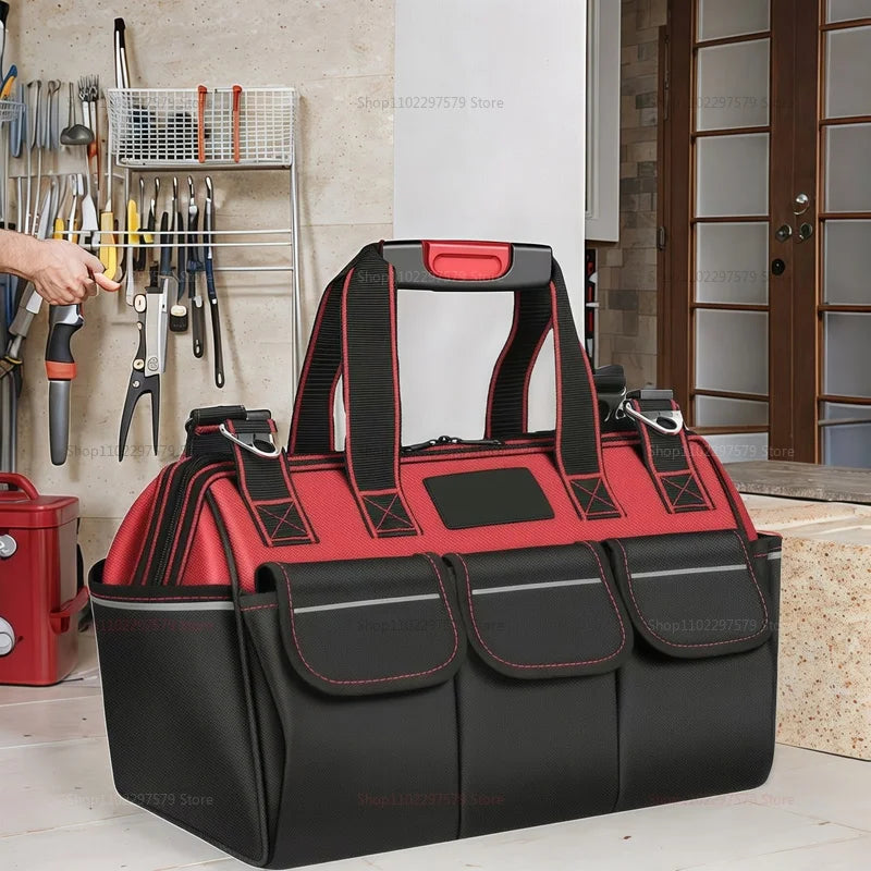 Sac à outils en tissu, clé d'électricien professionnelle, étanche, sac à outils de rangement multifonction pour le travail