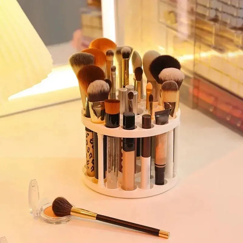 Support de rangement pour pinceaux de maquillage, support de rangement pour cosmétiques de bureau, rouge à lèvres, rangement pour pinceaux de maquillage, coiffeuse, boîte de rangement de tri