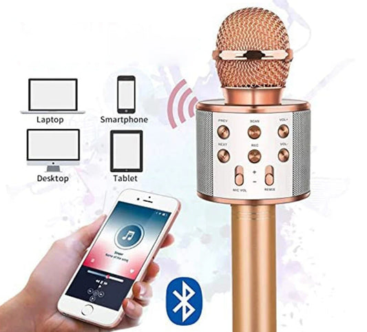 Microphone de karaoké pour enfants, nouveaux jouets amusants, or rose, cadeaux d'anniversaire pour garçons et filles de 4 à 15 ans