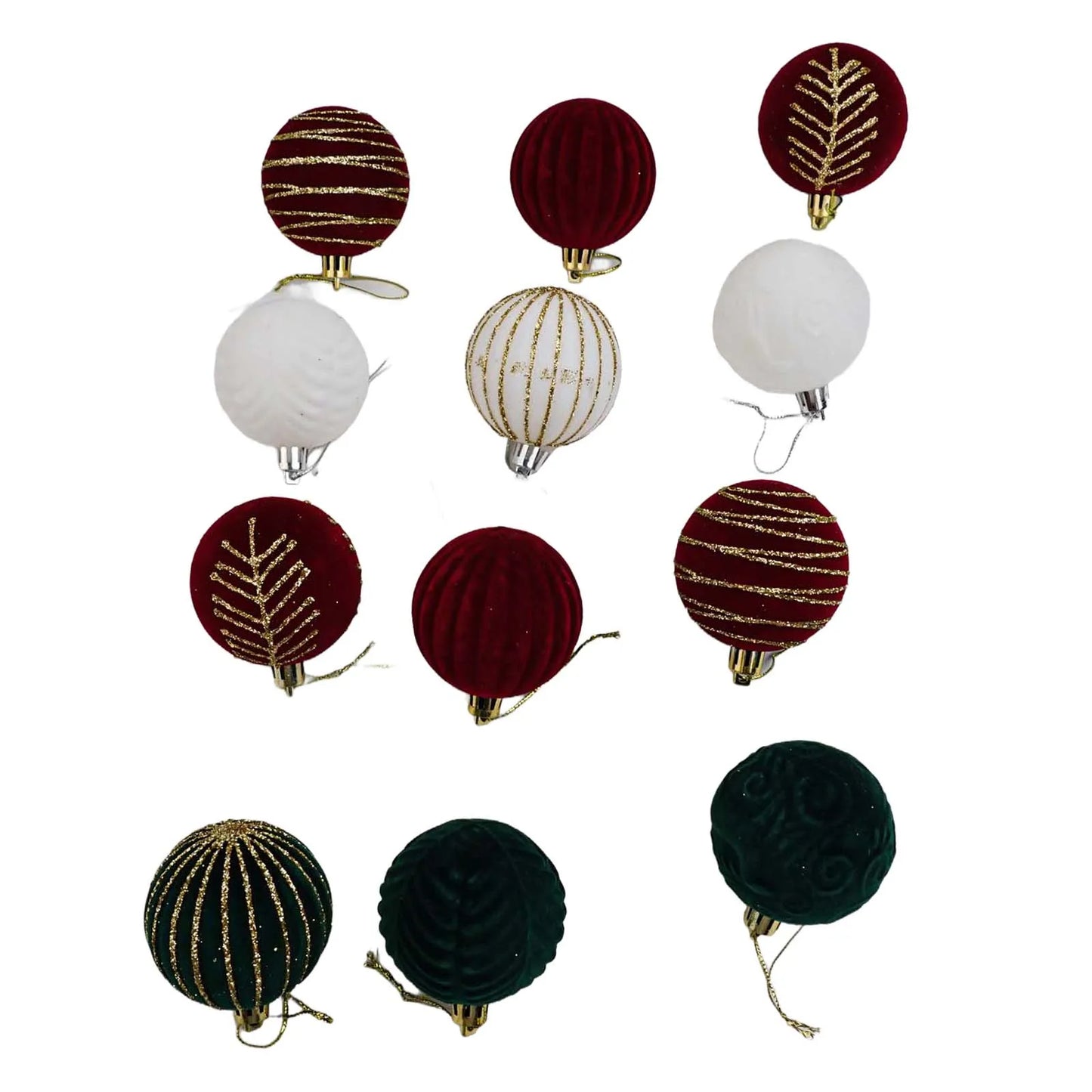 12 pièces 6CM boule de Noël décorations d'arbre de Noël