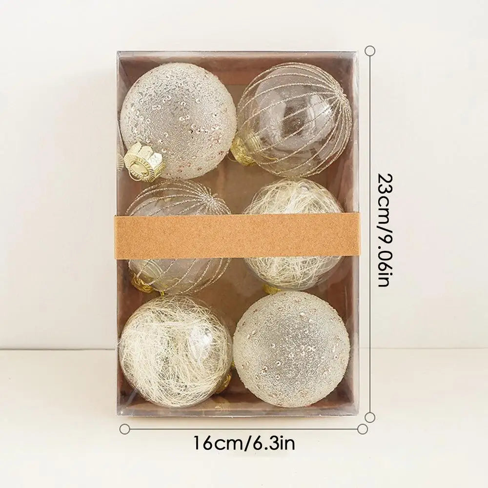 Boule de Noël à suspendre, ensemble de 6