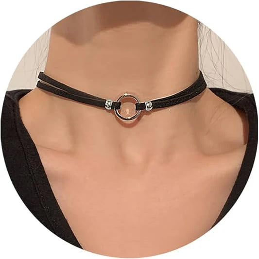 Colliers ras du cou Boho en cuir noir, couches réglables en velours et cuir, collier torique, bijoux gothiques, cadeaux pour femmes et filles