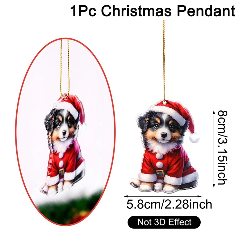 Ornements de Noël de chien de dessin animé