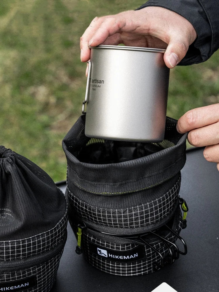 Sac de rangement de bol de Camping, sac de rangement de vaisselle Portable de Camping en plein air, sac de rangement multifonction