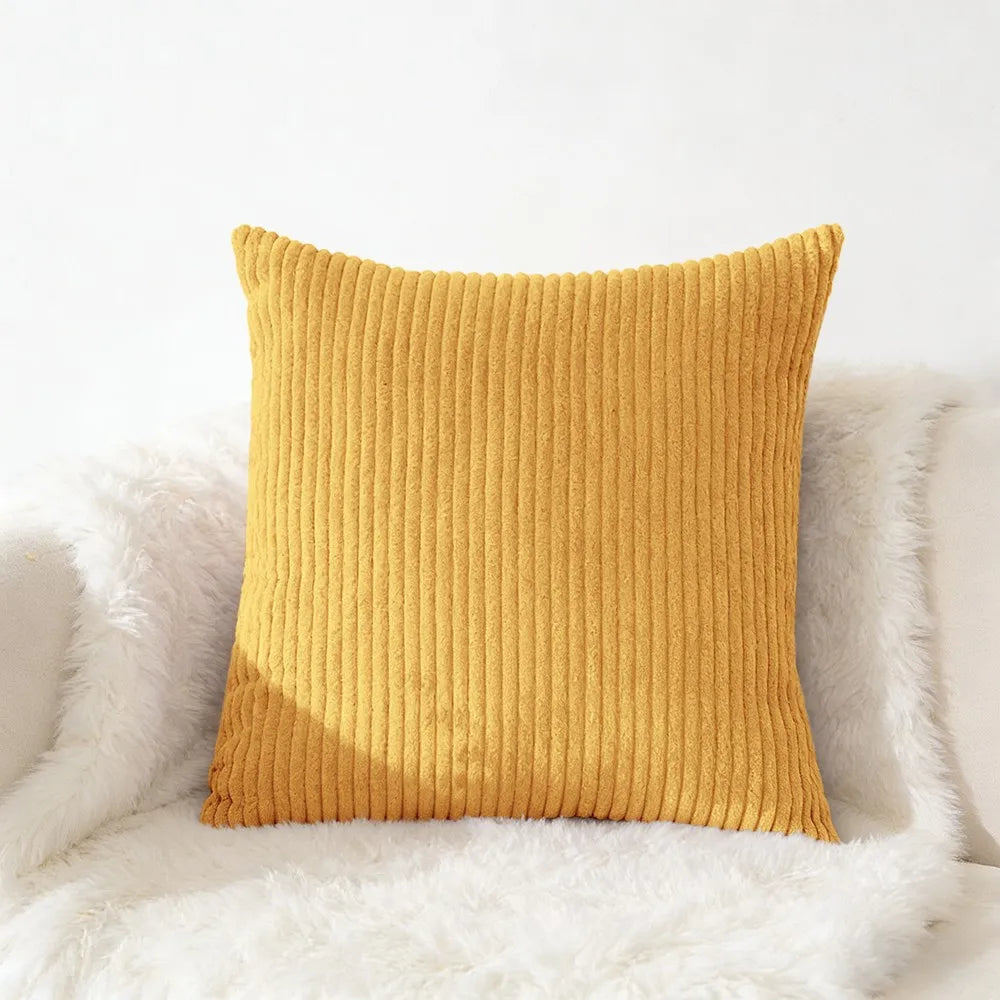 Housse de coussin en velours côtelé, grande taille 70x70 65x65