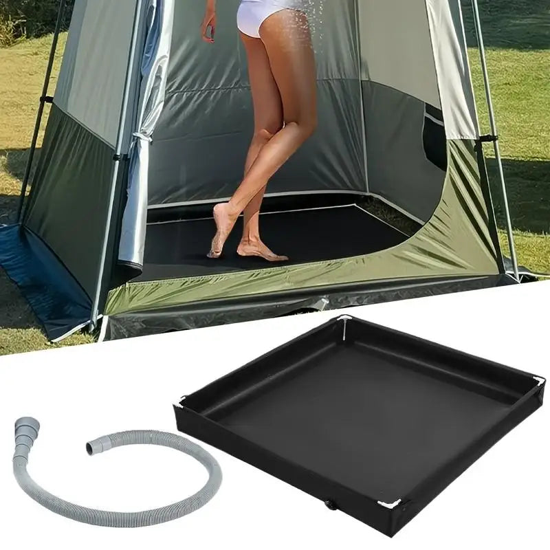 Plateau de douche de Camping, lavabo de douche pliable, Base de sol, bol de Drainage au sol pour tente extérieure, camping-car, voyage sur route, randonnée