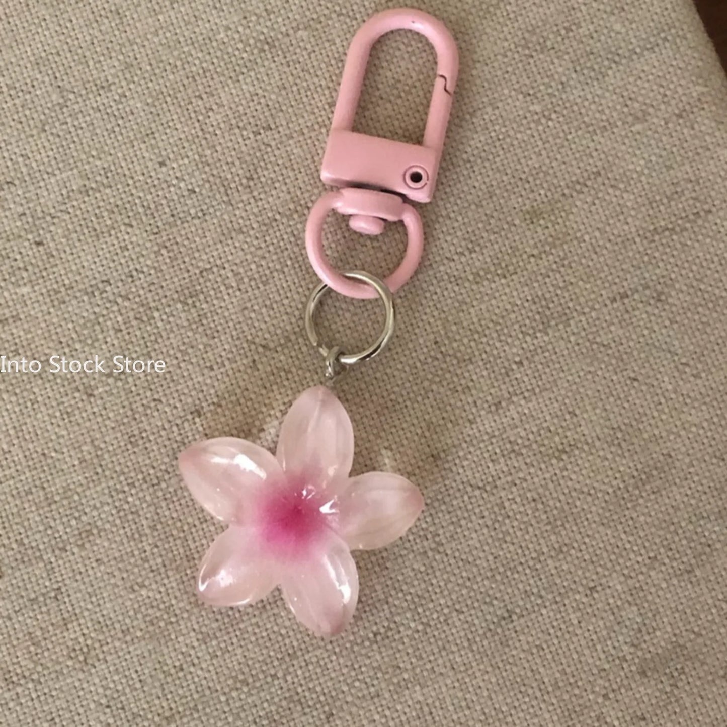 Porte-clés Floral Transparent, mignon, esthétique, polyvalent, sac, étui pour écouteurs, accessoires de charme pour femmes et filles