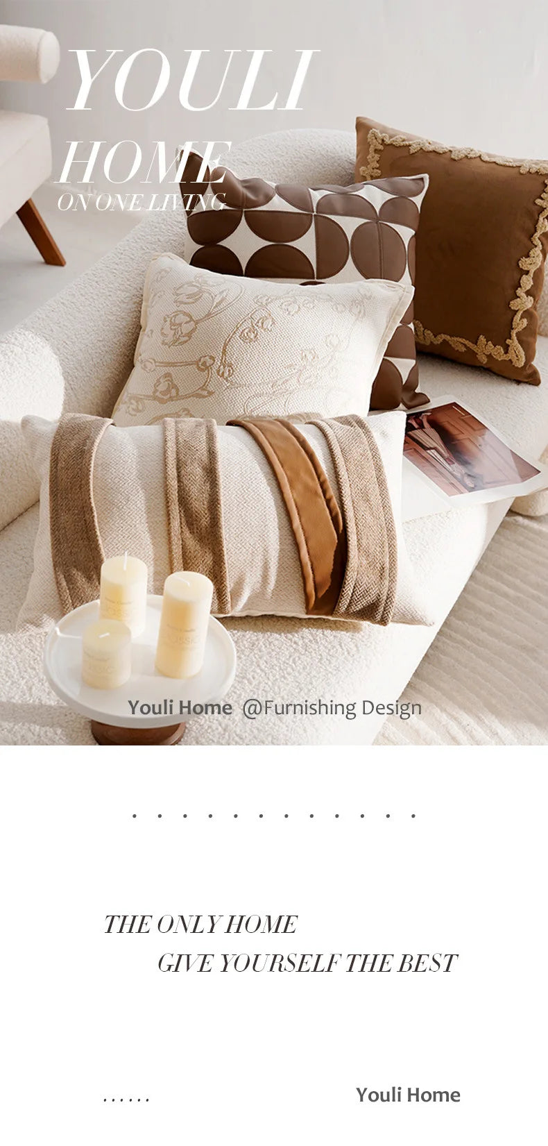 Housse de coussin de luxe légère, 30x50/45x45CM