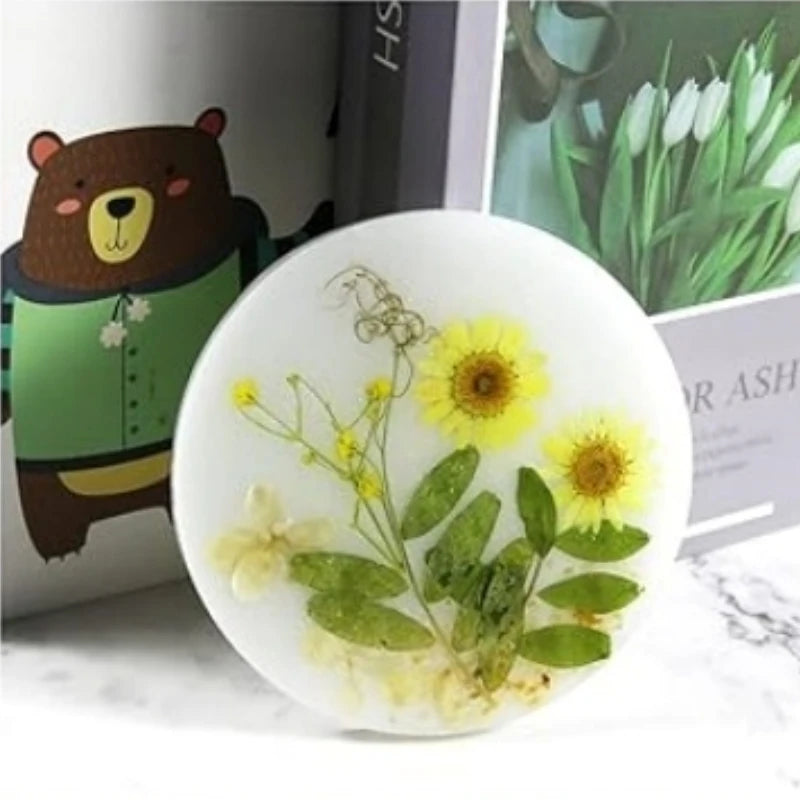 Moule en résine époxy cristal, dessous de verre carré avec boîte de rangement, moule miroir en Silicone pour résine, bricolage