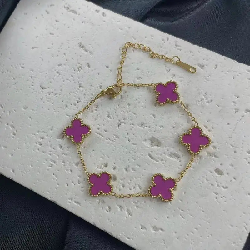 Bracelet Double face en acier inoxydable, 10 pièces, feuille de plante, accessoires de mode polyvalents, cadeau de saint valentin, Souvenir pour femmes