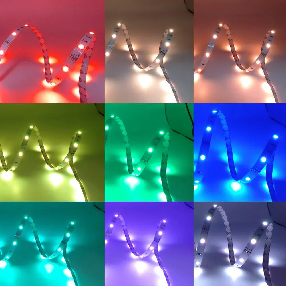 Lumières Led pour chambre à coucher Bluetooth Wifi App télécommande bande lumineuse Led Rgb 5050 Rgb Usb 5V bande Led Tv rétro-éclairage éclairage de pièce