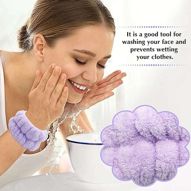 Bandeau de lavage de poignet en microfibre, serviette de lavage de poignet, chouchous pour laver le visage, bandeau absorbant pour femmes