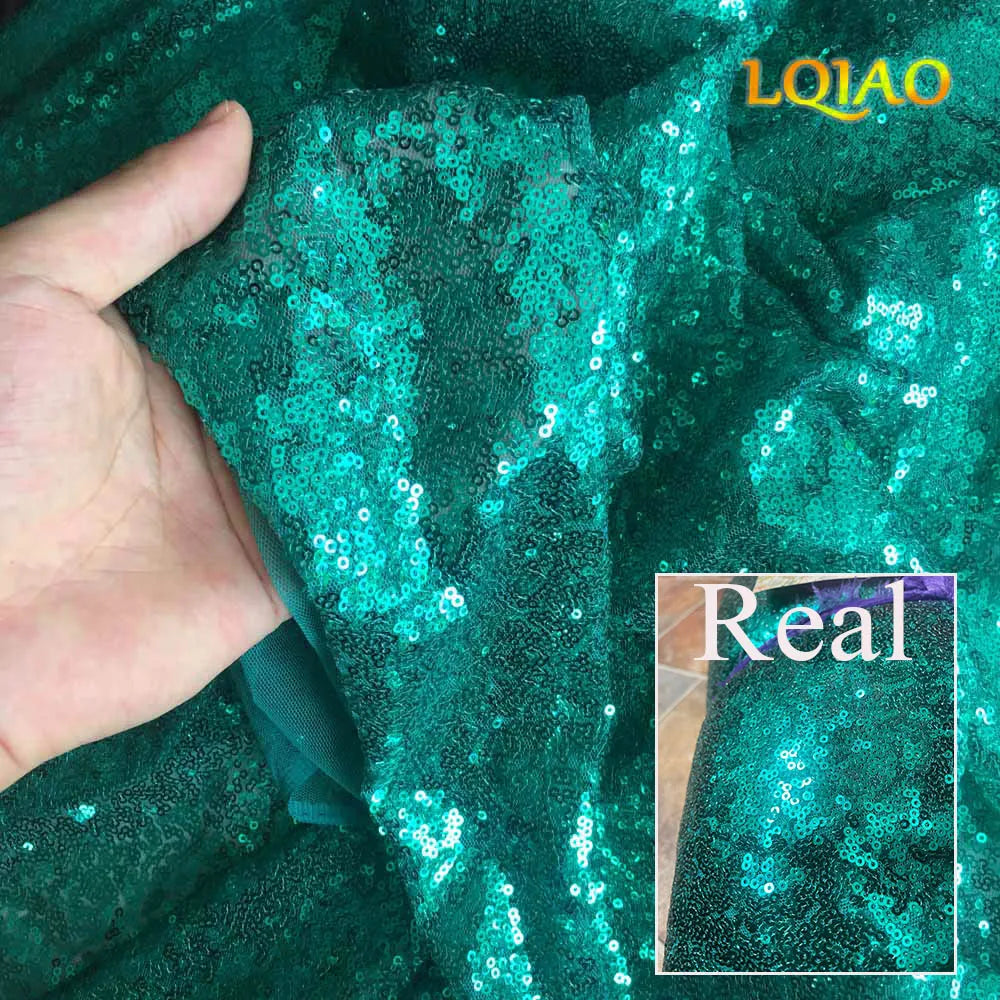 Tissu à paillettes brodées scintillantes, 1 mètre, tissu scintillant or argent pour la fabrication de tissus, couvertures de Table pour événements de fête, décor
