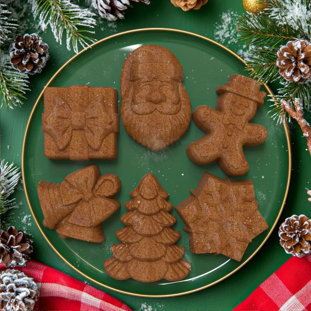 Moule de cuisson de noël en Silicone, pour bonbons, chocolat, Fondant, outils de décoration de gâteaux de vacances antiadhésifs, moules d'arbre de bonhomme de neige du père noël