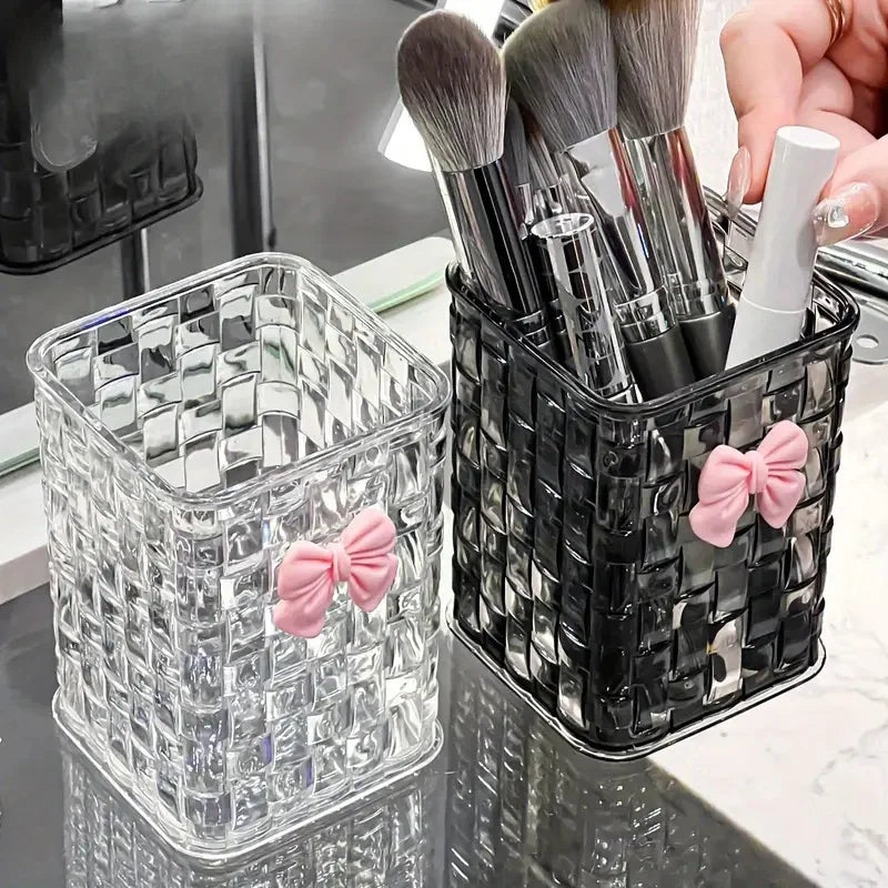 Boîte de rangement pour pinceaux de maquillage en acrylique transparent, organisateur de cosmétiques de bureau, rangement de rouge à lèvres, présentoir de vernis à ongles, étui à bijoux