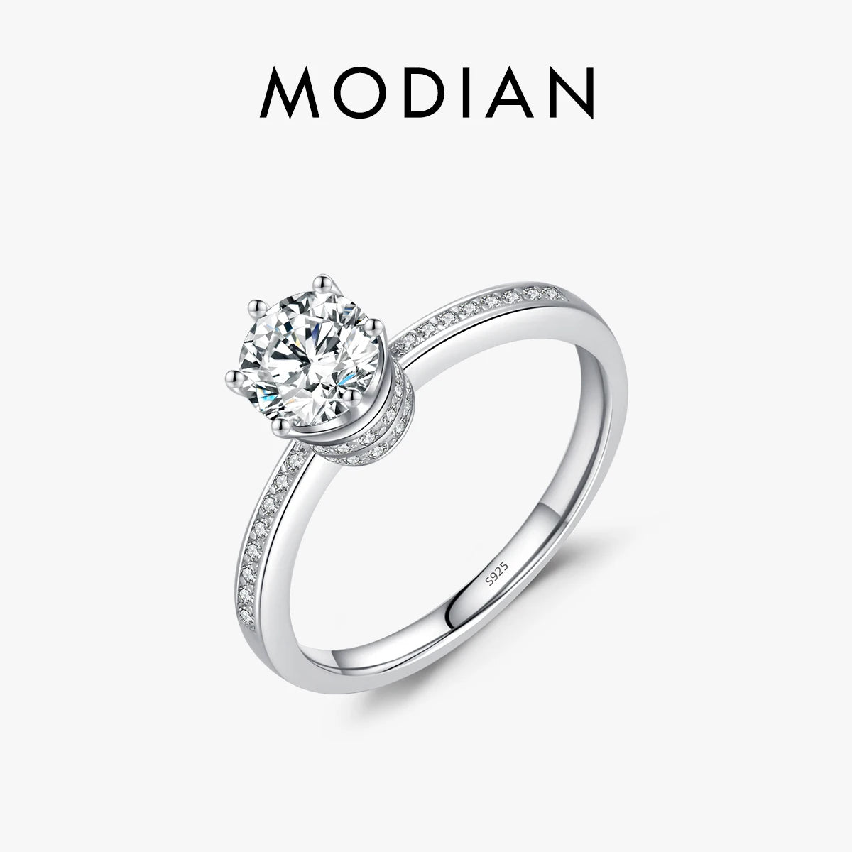 Bague de fiançailles en argent regardé 2024 pour femme