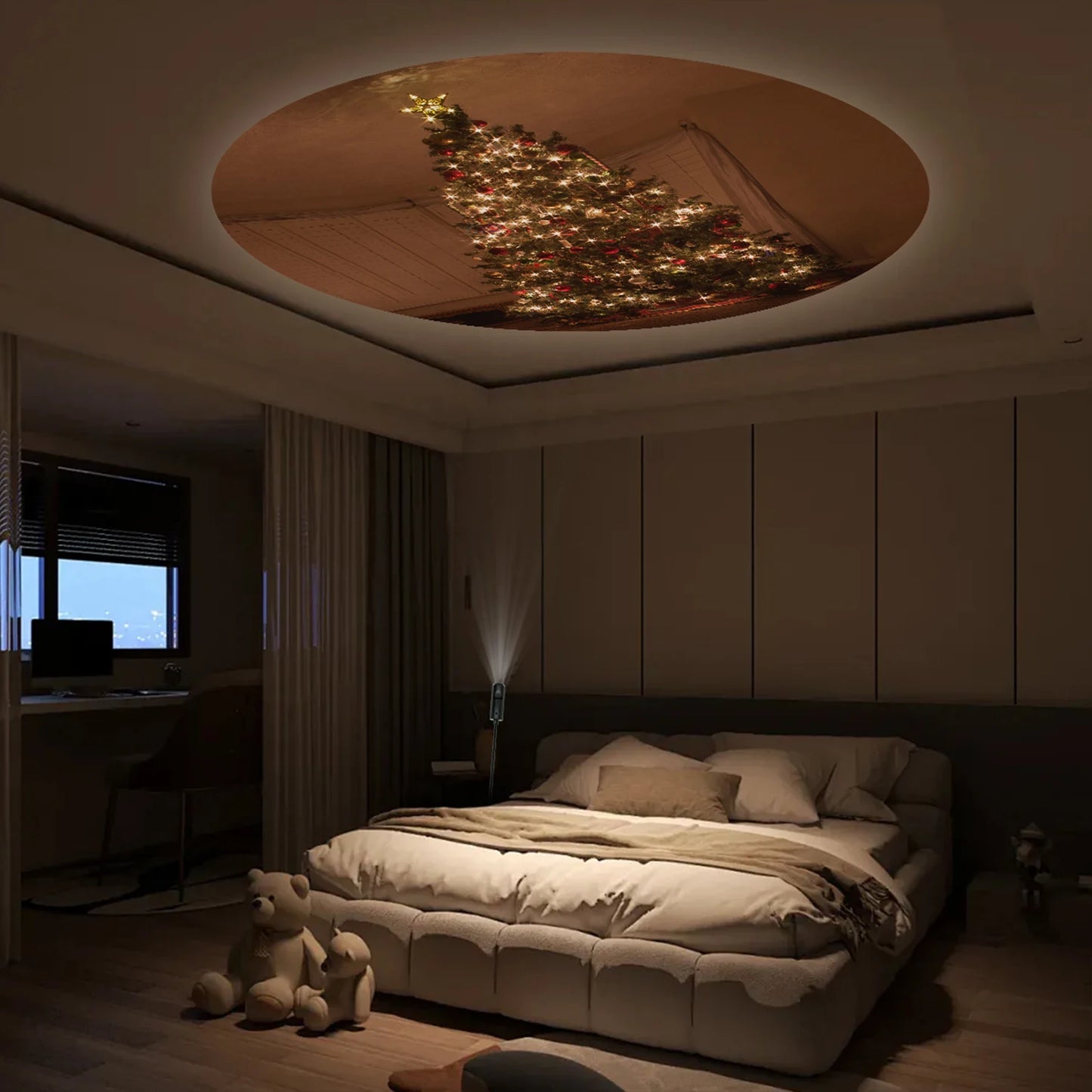 Lumière de projection d'arbre de Noël