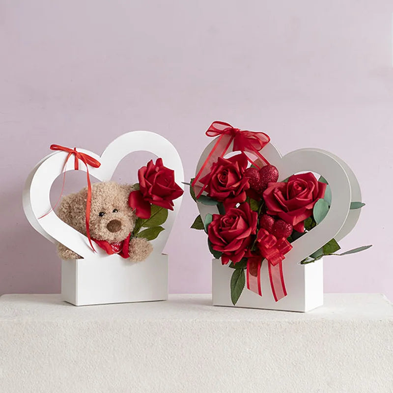 Coffret cadeau d'amour 5 pièces, boîte à fleurs d'amour portable pour la saint-valentin