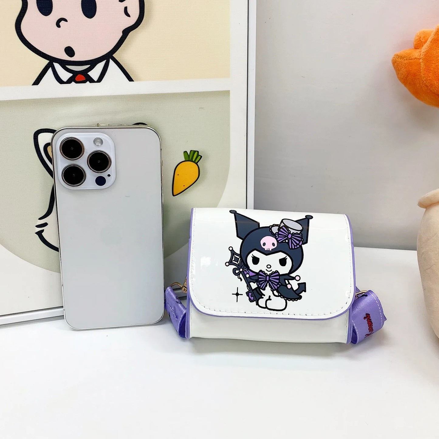 Sac à bandoulière Anime Kuromi Stitch, mini sacs à bandoulière