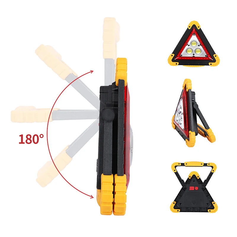 Lumière de secours LED aste pour l'installation de véhicules, Trilight Triangle, Analyste de sécurité de voiture, Accessoires, Danger d'iode, 4 modes