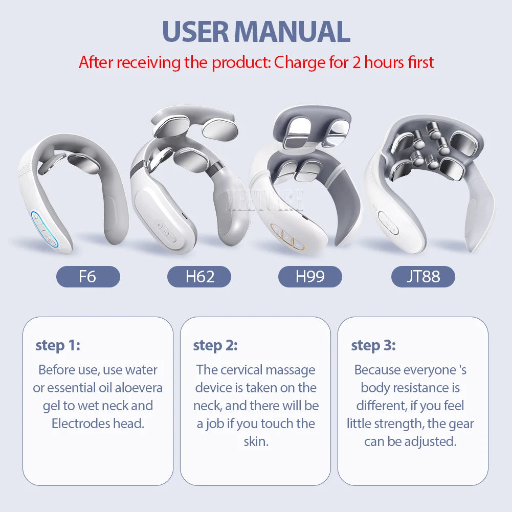 Masseur intelligent du dos et du cou, avec chauffage, impulsion TENS, Massage musculaire Cervical, sans fil, soulagement de la douleur des épaules, soins de santé