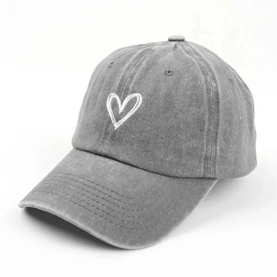 Casquette Homme printemps/été chapeau femme brodé coeur de pêche lavage Denim Baseball chapeau décontracté Version coréenne mince Gorras