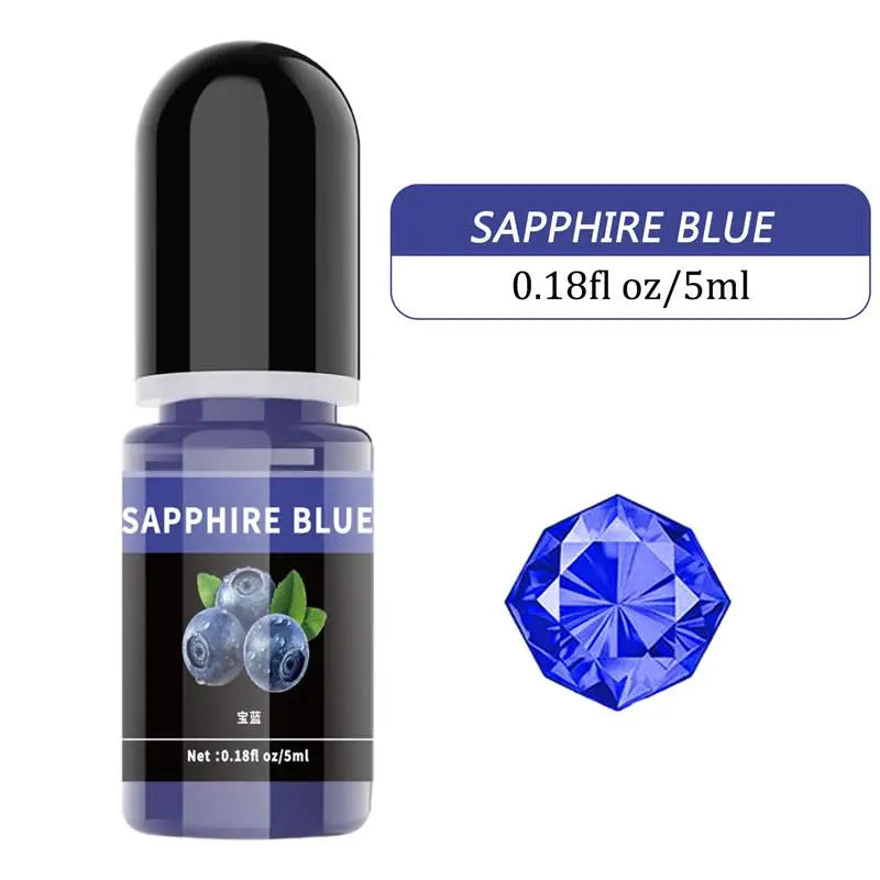 Pigment de résine d'élection xy, liquide, colorant de résine UV, tournant transparent pour résine UV, colle AB, coloration bricolage, fabrication de bijoux d'art, 5ml