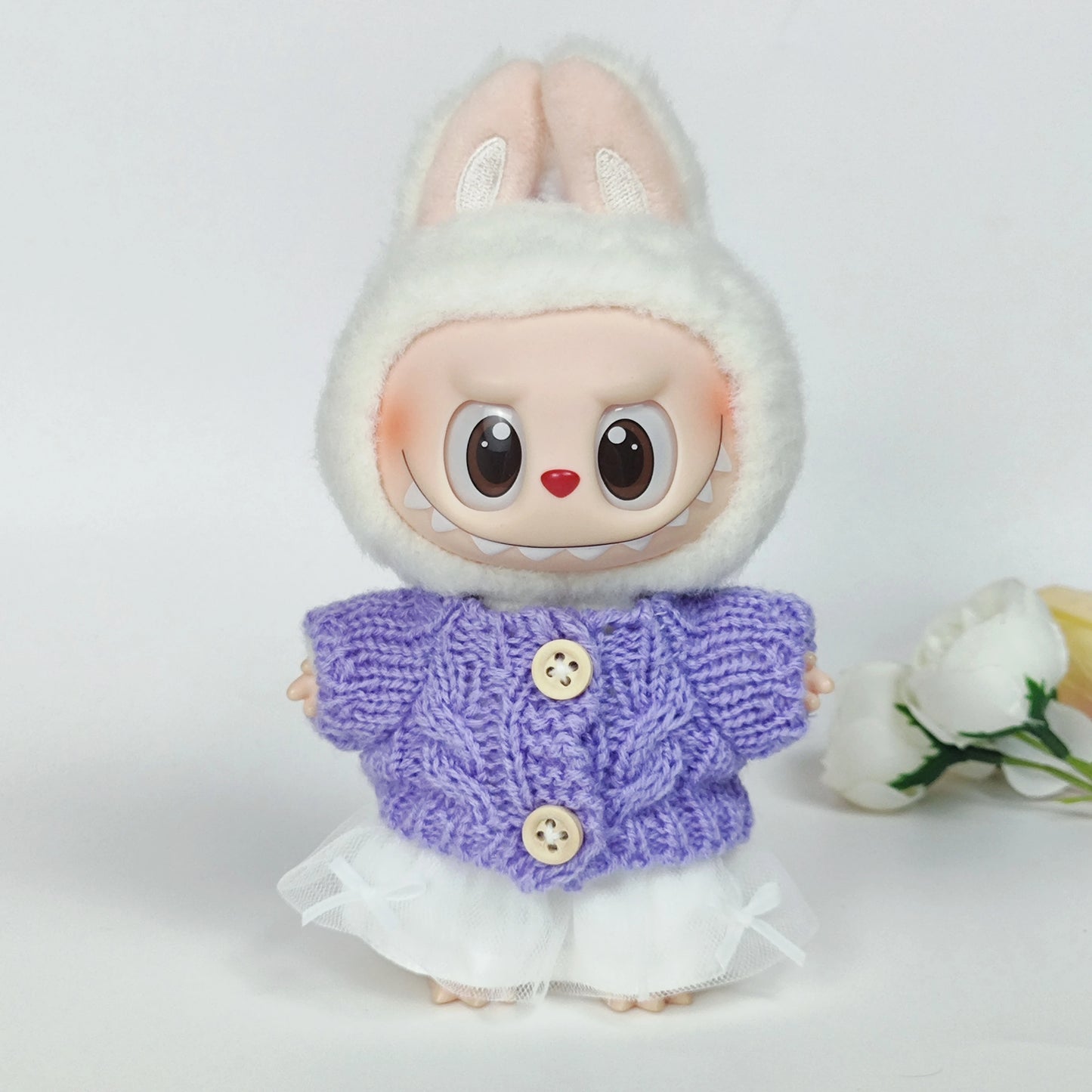 Série Labubu 3.0 Big in Energy – Ensemble pull et chapeau à bride Labubu Bear – Combinant la mode et la jolie – Tenue Labubu