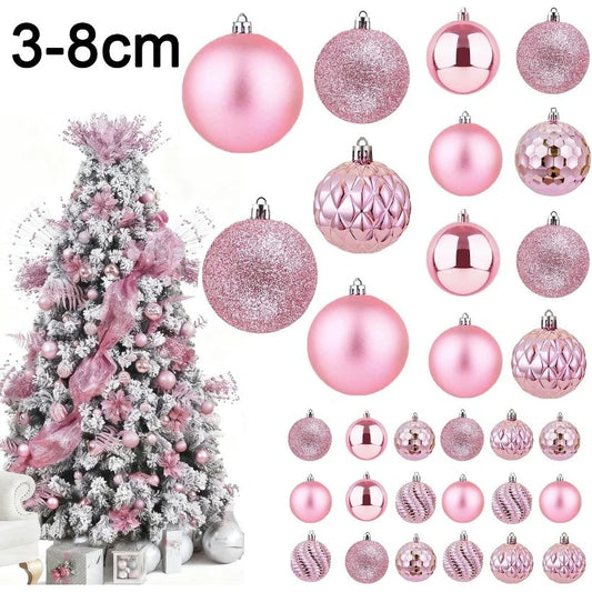 30 pièces 4-8CM grandes boules de Noël suspendues arbre de Noël pendentif