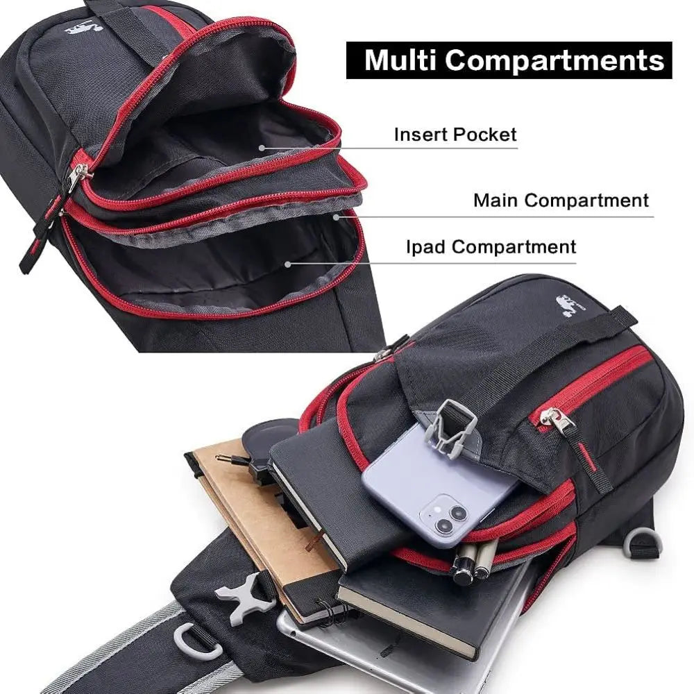 OIWAS décontracté bandoulière poitrine sac fronde épaule hommes sac une sangle léger hommes sacs pochette sac à dos pour hommes voyage Sport