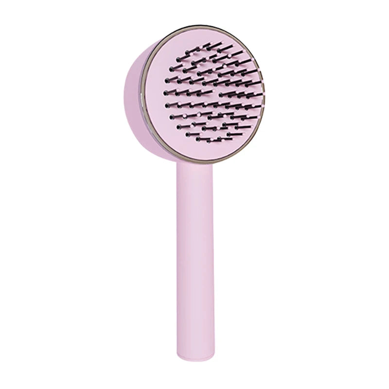 Peigne à cheveux Airbag Central, brosse à cheveux démêlante autonettoyante pour femmes, lisse, antistatique, Massage du cuir chevelu, livraison directe